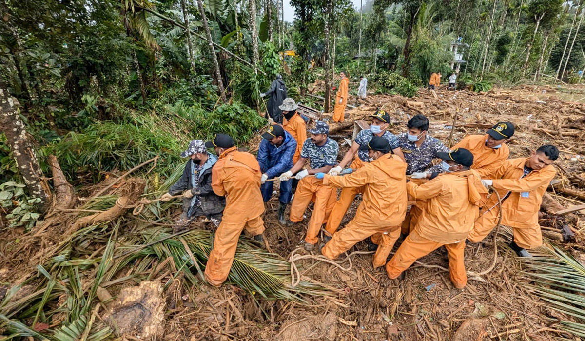 Wayanad landslide rescue operation